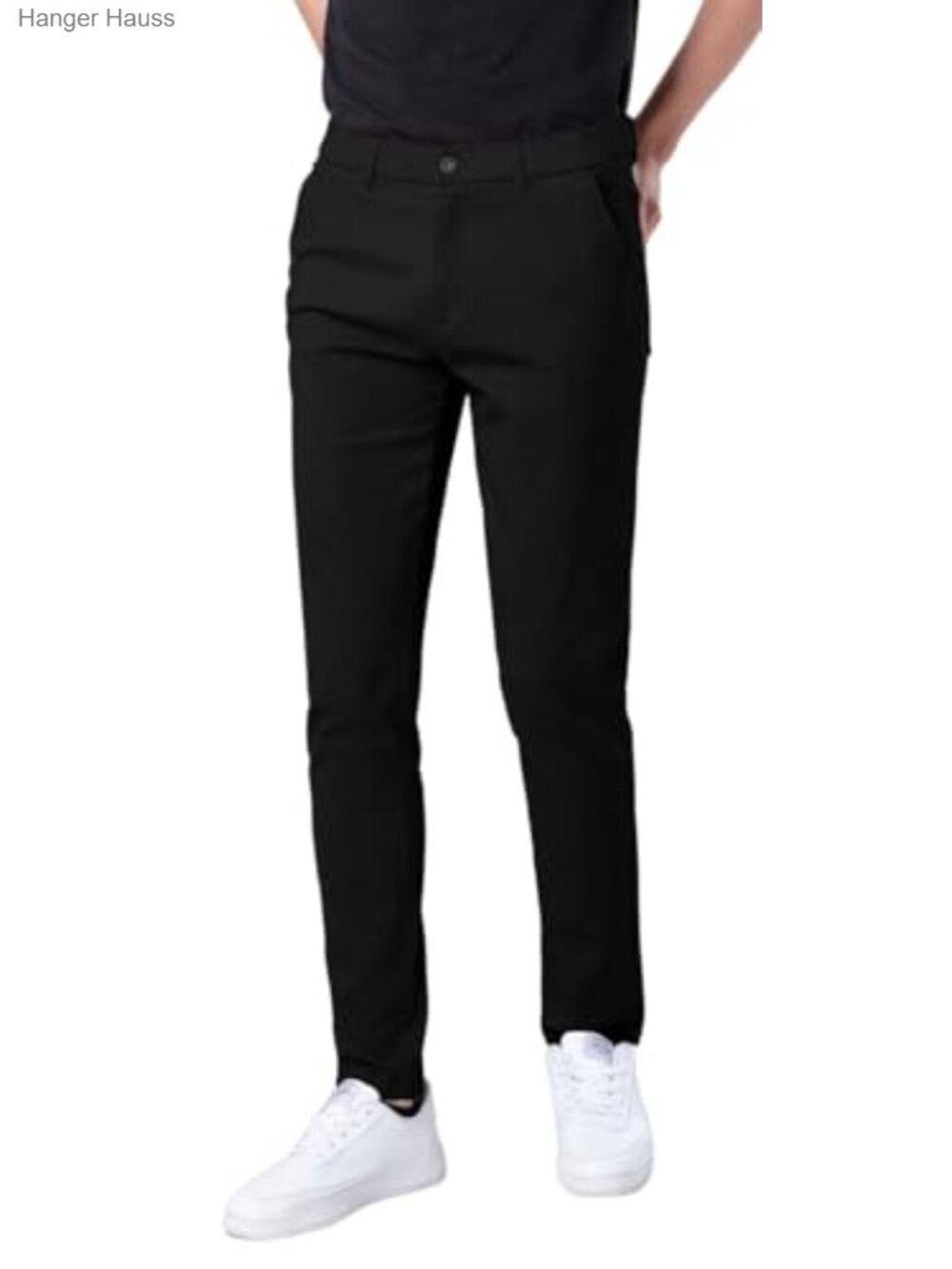 Men's Slim Fit Stretch Khaki Dress Pants Tapered Flat Front